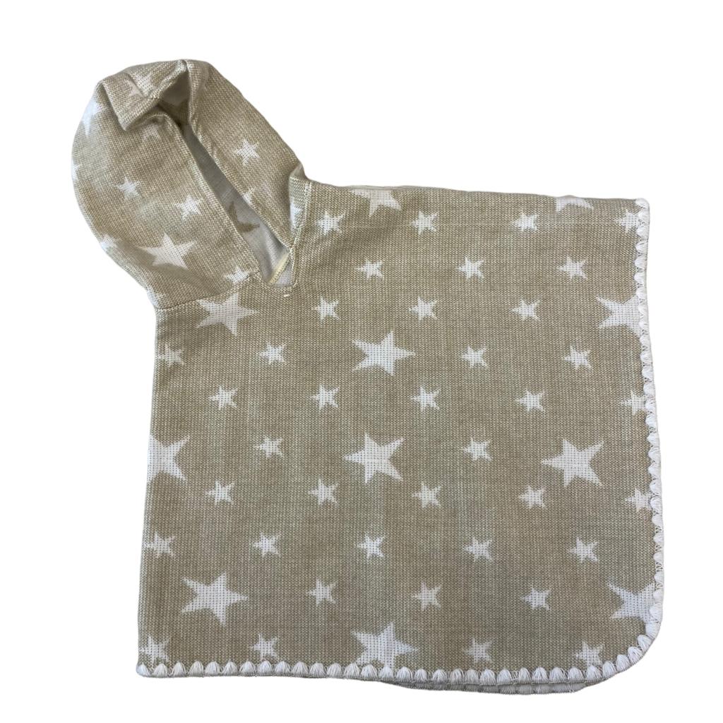 Poncho Estrellas Beige