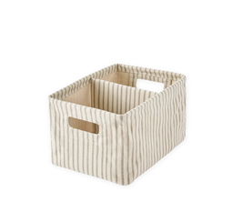 [P-626] Pehr Printed Hideaway Caddy Organizer - Stripes Away Pebble Grey