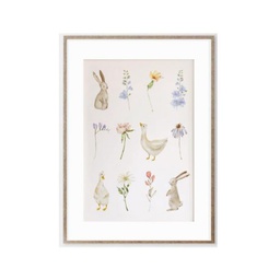 Cuadro Flores y Animales Silvestres