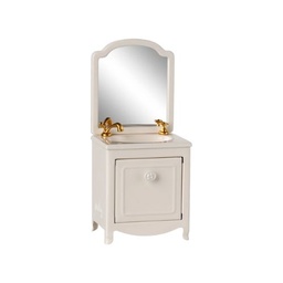 [P-686] Maileg Sink Dresser Mouse - Off White