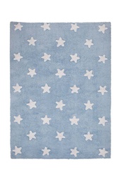 [P-1108 ] Alfombra Lavable Stars Azul